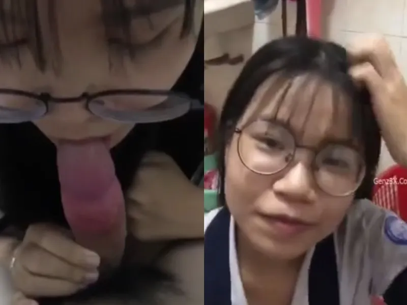 "mày liếm mạnh đi tao sắp ra rồi", em xinh mút dương vật cho thằng bạn thân